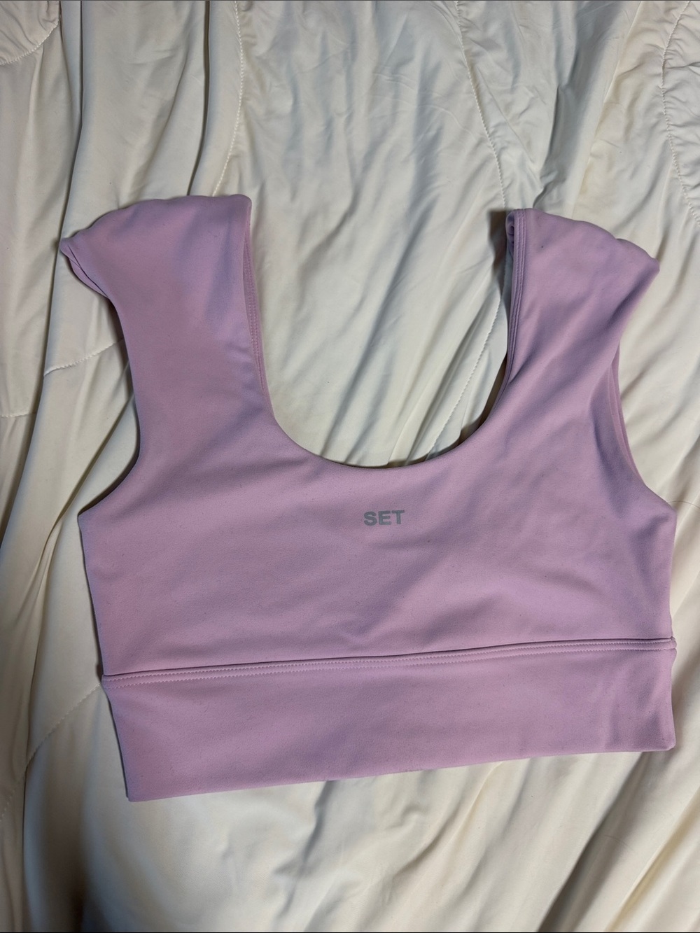 Set active baby pink top Small